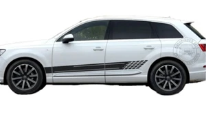 2 PCS Graphics Car Side Door Stickers For Audi Q7 Racing Sport Stripe Decals - Foto 1 di 7