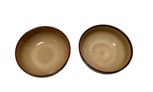 Sango 4933 Nova Brown 6 3/4" Cereal Soup Bowls Set of 2 - Picture 1 of 4