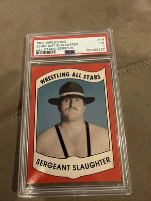 1982 Wrestling Sergeant Slaughter Series B PSA 5 - Image 1 of 2