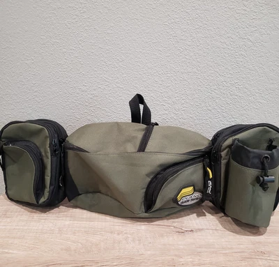 Paquete de cintura Plano bolsa de aparejos cinturón pesca con mosca verde varios bolsillos serie guía Foto 1 de 4