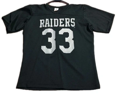 Camisa Oficial Rawlings Puntada Única Grande NFL De Colección Raiders #33 Foto 1 de 2