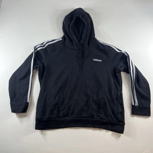 Boy’s Adidas Logo Hooded Sweatshirt Youth XL 18/20 Black & White - Picture 1 of 3