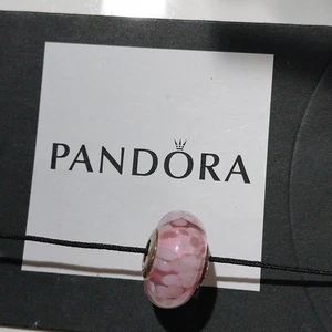 Pandora Retirado Gran Cuentas de Cristal de Murano Flores Rosas - 790753 - Imagen 1 de 3