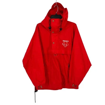 Chaqueta cortavientos pulóver roja Descente vintage años 80 para hombre talla 1 mediana Foto 1 de 4