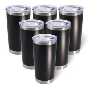 Vaso de 20 oz a granel de acero inoxidable con tapa aislada al vacío doble con... - Imagen 1 de 8