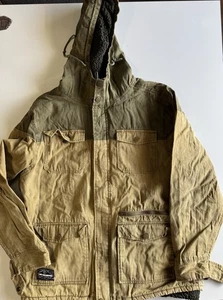 Chaqueta forrada de sherpa The Hundreds XXLarge verde tostado ropa de trabajo con capucha ropa de calle - Imagen 1 de 7