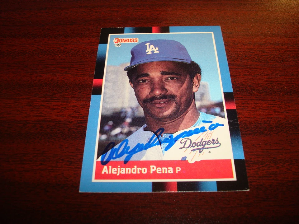 1988 DONRUSS #598 ALEJANDRO PENA DODGERS SIGNED CARD AUTOGRAPH  - Image 1 of 1