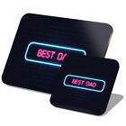 1 Placemat & 1 Coaster Set Personal Neon Sign Design For Best Dad #353611