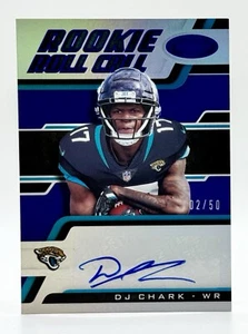 2018 Panini Certified Rookie Roll Call Mirror Blue DJ Chark RC Auto 2/50 Jaguars - Picture 1 of 2