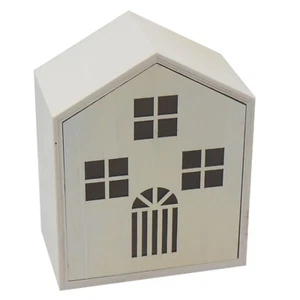 Boyle WOOD HOUSE STORAGE BOX 18x12x9cm Paintable Craft *Australian Brand - Picture 1 of 3