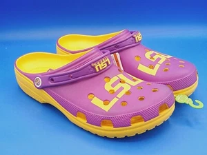Zuecos LSU Tigers Crocs Clásicos Universidad Estatal de Louisiana para Hombres 11 Zapatos ¡NUEVOS!. - Imagen 1 de 8
