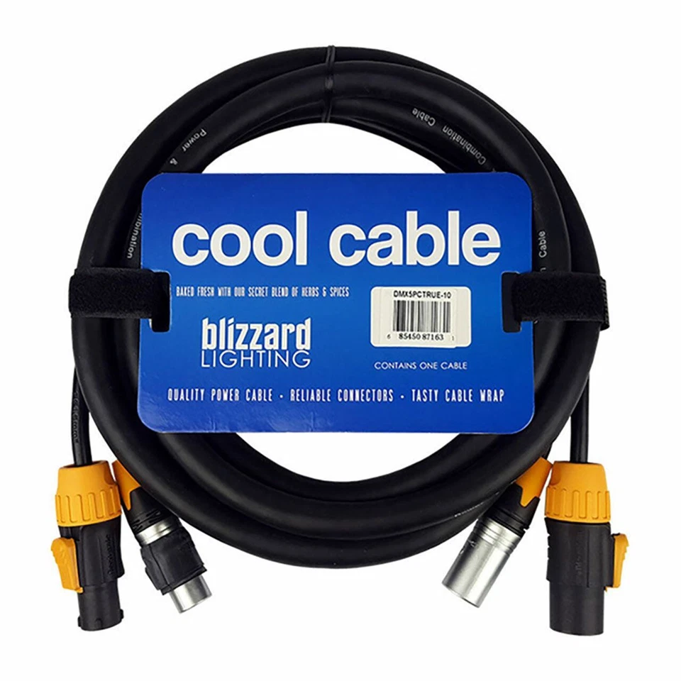 Blizzard Cables DMX 5-Pin and PowerCON True1, 10 ft Combo Cable - Image 1 of 1