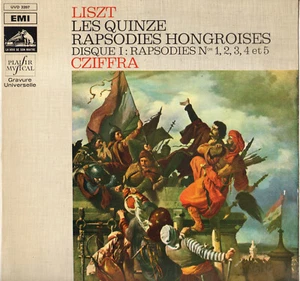 GYORGY CZIFFRA, LISZT "RHAPSODIES HONGROISES 1 à 5" PIANO LP VSM UVD 3397 - Picture 1 of 3