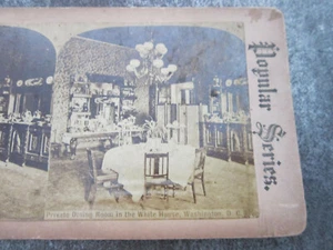 Private Dining Room In The White House USA Popular Series Stereoview Card - Picture 1 of 3