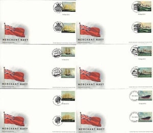 (66064) GB FDC Juego PARES DE CANALETAS Merchant Navy 2013 - Imagen 1 de 1