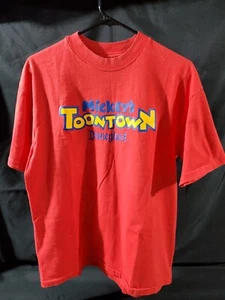 Mickey Mouse Toontown Disney Land Shirt, rot, Large Tshirt Vintage - Bild 1 von 5