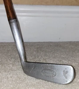 Sehr guter Zustand + C. M. Gifford Chicago B-16 Bee Line #16 Hickory Schaft Putter Ledergriffe - Bild 1 von 8