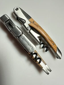(2) VINSTYLE Low Profile Quality Wood Corkscrews Wine Opener Sommelier - Picture 1 of 5