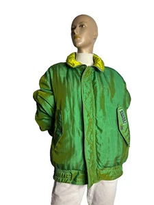 Ski Snowboard Jacke Wendejacke Freestyle Vintage Sunset Anorak metallic grün XL - Bild 1 von 13