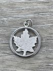 Canadian Maple Leaf Tree Metalwork Cutwork Sterling Silver Charm Pendant Gift