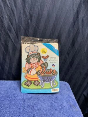 Design Works Plastic Canvas Grill Boss Kit Wall Decor DIY 14x17      Q6 - Image 1 of 4