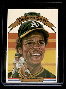 1983 DONRUSS DIAMOND KINGS RICKEY HENDERSON OAKLAND ATHLETICS #11