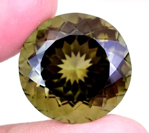 Flawless Natural Bi-Color Tourmaline 23.20 Ct Round Certified Treated Gemstone - Picture 1 of 6