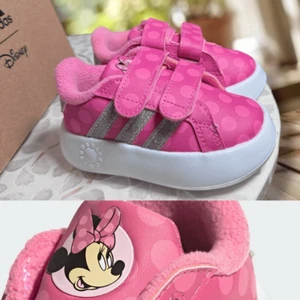 Adidas Disney Parks Toddler Grand Court Minnie Mouse Supportive Sneaker - Picture 1 of 14