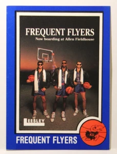 OLD VINTAGE 1989 KANSAS JAYHAWKS BASKETBALL CARD FREQUENT FLYERS POSTER CARD KU - Picture 1 of 8