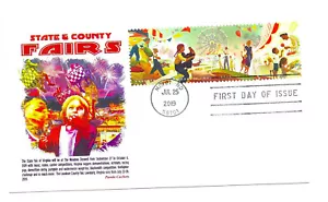 5401-04 Ferias estatales y nacionales, tira de 4 Panda Cachets, FDC - Imagen 1 de 1