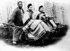 Chinese Wheelbarrow Women With Typical Dresses Of Shanghai Old Photo
