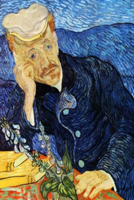 PORTRAIT OF DR. GACHET 1890 IMPRESSIONISM PAINTING BY VINCENT VAN GOGH REPRO - Image 1 of 3