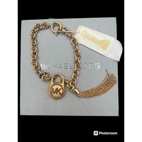 MICHAEL KORS Bracciale Catena Oro Rosa Lucchetto Nappa MKJ6820791 + SCATOLA MK