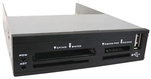 NEU ALL IN 1 schwarze Blende 34 in 1 intern 3,5" Speicher SD XD Kartenleser USB - Bild 1 von 1