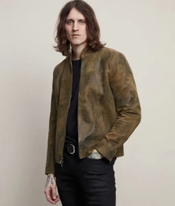 $1998 John Varvatos Collection Mason Artisan Stitch Leather Jacket EU58 US48 - Picture 1 of 12