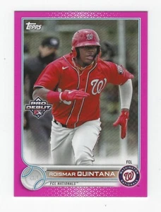 Topps Pro 2022 debut #PD-166 Roismar Quintana rosa fucsia paralelo #'d 056/199 - Imagen 1 de 2