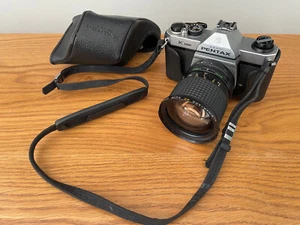 Vintage Asahi Pentax K1000 SLR Film Camera 28 - 80mm Lens, Strap & Case 35mm SLR - Picture 1 of 14