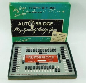 Vintage Autobridge Play-Yourself Bridge Game PGA Beginners Set In Box - Picture 1 of 7