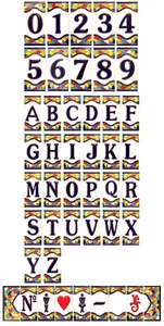 Hausnummer Keramik Zahlen Ziffern Buchstaben Symbole Kacheln Fliesen 5,3 x 11cm - Bild 1 von 74