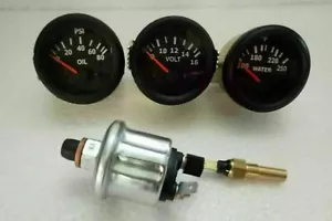 Juego de medidores eléctricos - Medidor de voltios Medidor de temperatura Medidor de presión de aceite con REMITENTE - Imagen 1 de 3