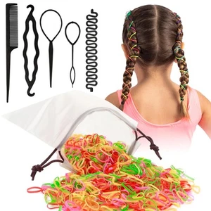 Hair Ties Set for Kids and Girls: 1000 Pcs Small Elastic Bands, Including Top... - Picture 1 of 6