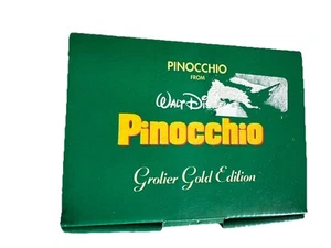 Disney Grolier Porcelain Treasures Gold Edition Pinocchio Christmas Ornament Box - Picture 1 of 6