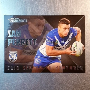 2017 NRL Traders Season to Remember Card SR6 Sam Perrett Bulldogs - Picture 1 of 2