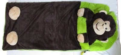 Hug Fun 毛绒猴子主题儿童睡袋 — 第 1/4 张图片