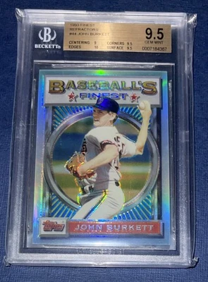 1993 JOHN BURKETT Topps Finest Refractor #44 BGS 9.5 Gem как новая - Изображение 1 из 2