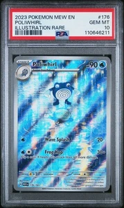 Poliwhirl #176 2023 Pokemon Mew En-151 PSA 10 Illustration Rare - Picture 1 of 2