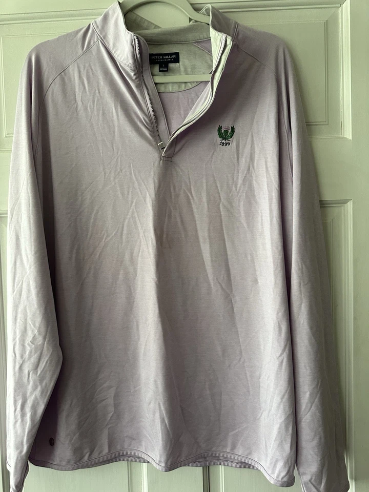 Taco de golfe Garden City Peter Millar Crown feito com zíper quarto 1/4 grande lavanda - Imagem 1 de 4