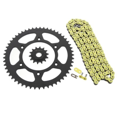 Cadena y piñón amarillo sin junta tórica Honda CRF450R CRF 450 R 2002-2014 14/53 120 L Foto 1 de 4