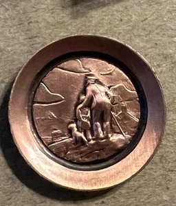 VTG 1977 Norman Rockwell Copper Miniature Plate Series Looking Out To Sea - Picture 1 of 7