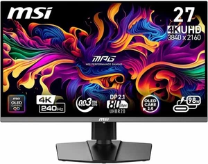 Moniteur gaming MSI MPG 272URX QD 27" 4K UHD QD-OLED 240Hz 0,03ms - Neuf SCELLÉ - Photo 1/5